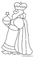 laminas para colorear dibujos de Reyes Magos de navidad 01